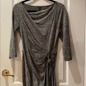 Ann Taylor drape side tie midi dress